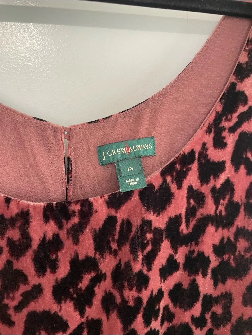 J.Crew Always Velvet Leopard Print Silk Blend Tank Top Size 12
